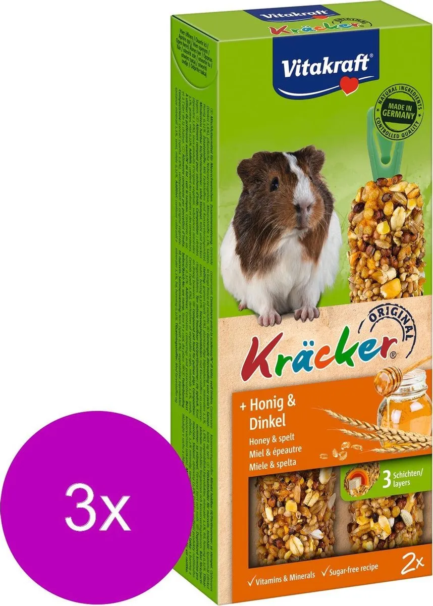 Vitakraft Caviakracker 2-in-1 Honing - 3 Stuks