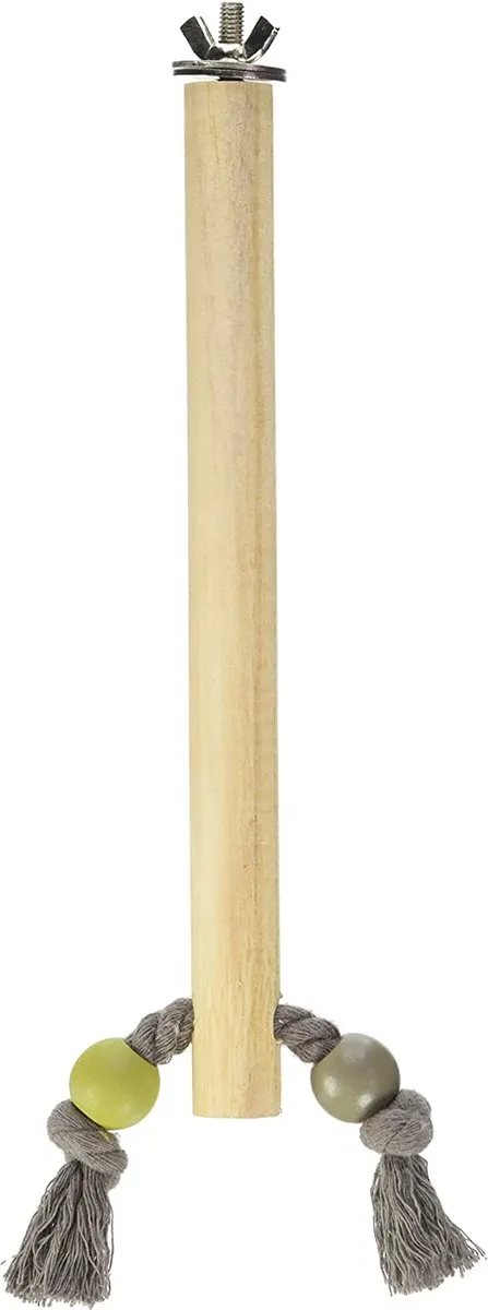 Zolux Houten Zitstok Touw Beige