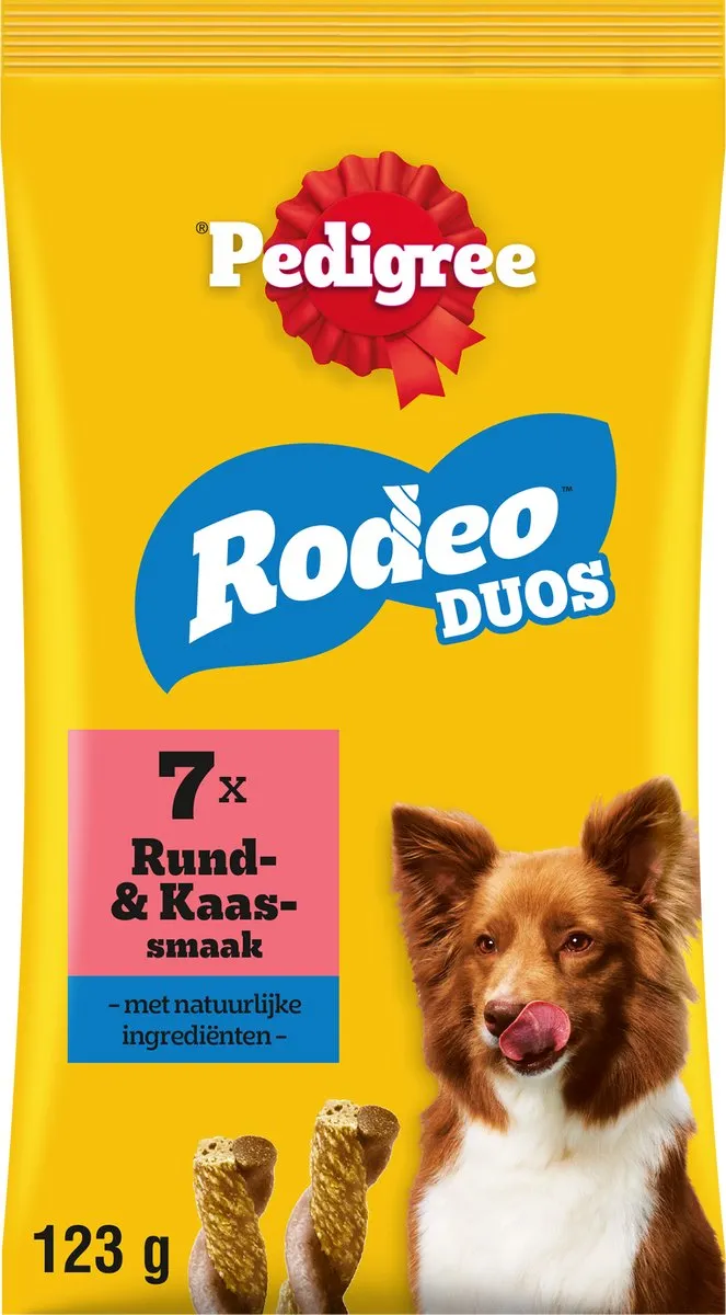Pedigree Rodeo Duo's Hondensnacks Rund & Kaas - 70 Stuks