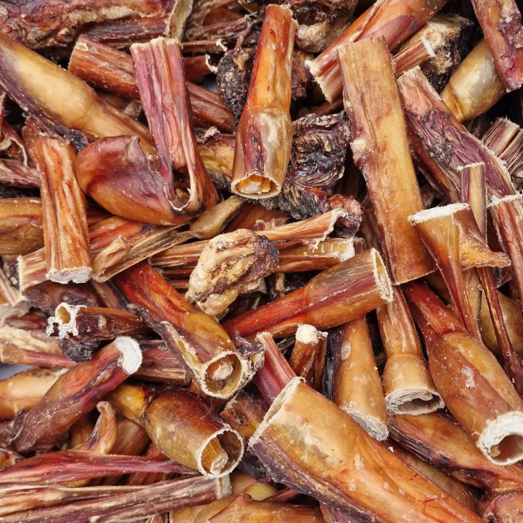 Topdiervoeding Bullepees Puntjes 15cm - Vers Gedroogde Hondensnack 1000g