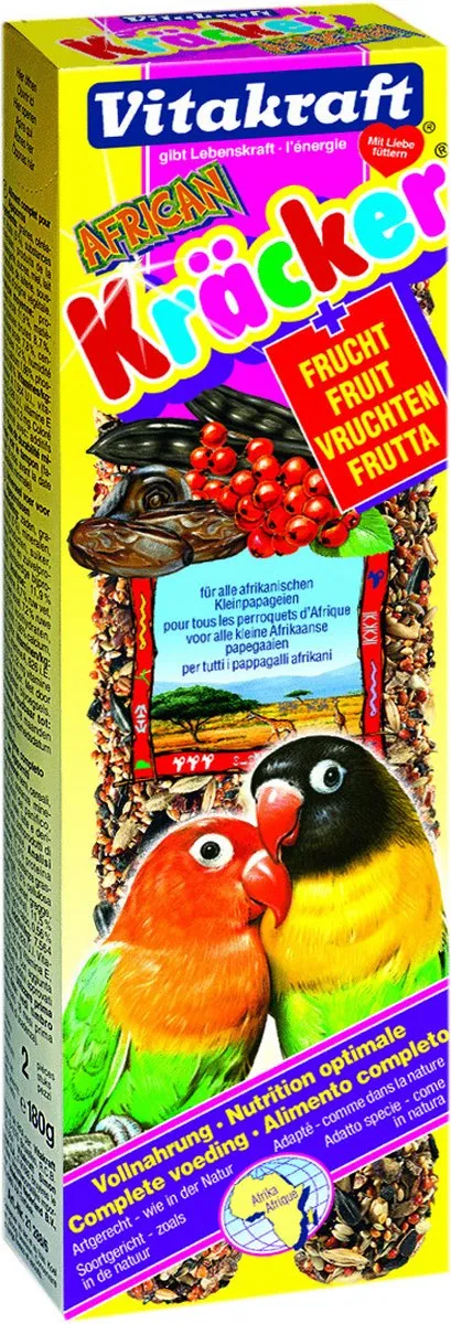 Vitakraft Agaporniskracker African Fruit - 2 Stuks