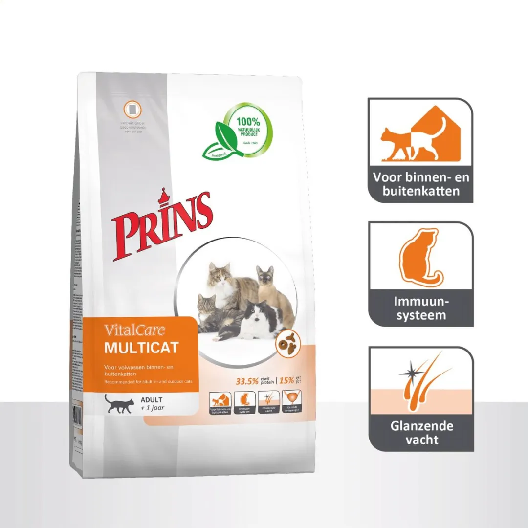 Prins VitalCare Multicat Kattenvoer 10kg