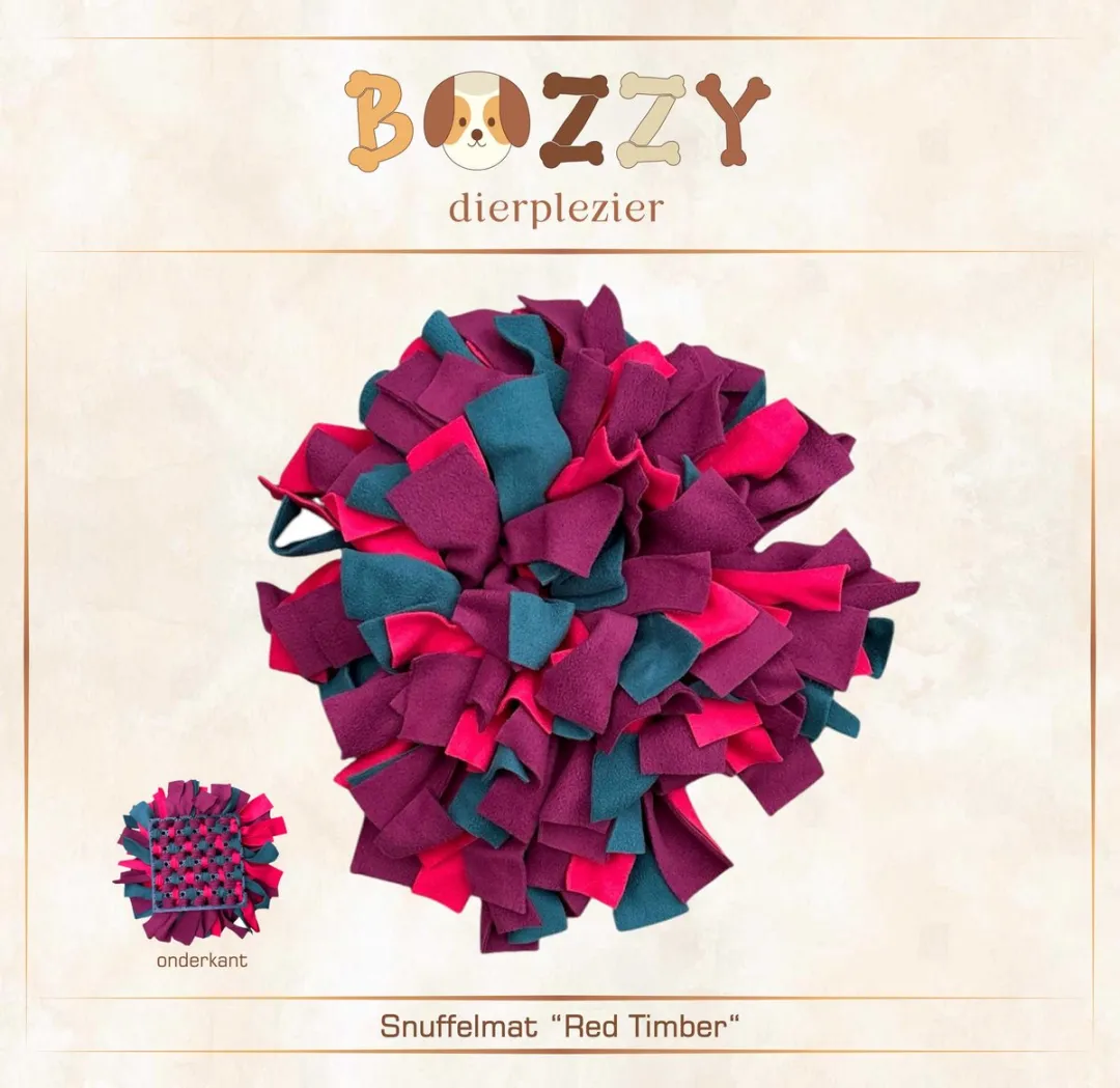 Bozzy Snuffelmat Red Timber 45 cm Snuffelmat, intelligentie, braintraining, hond, kat, paard, knaagdier