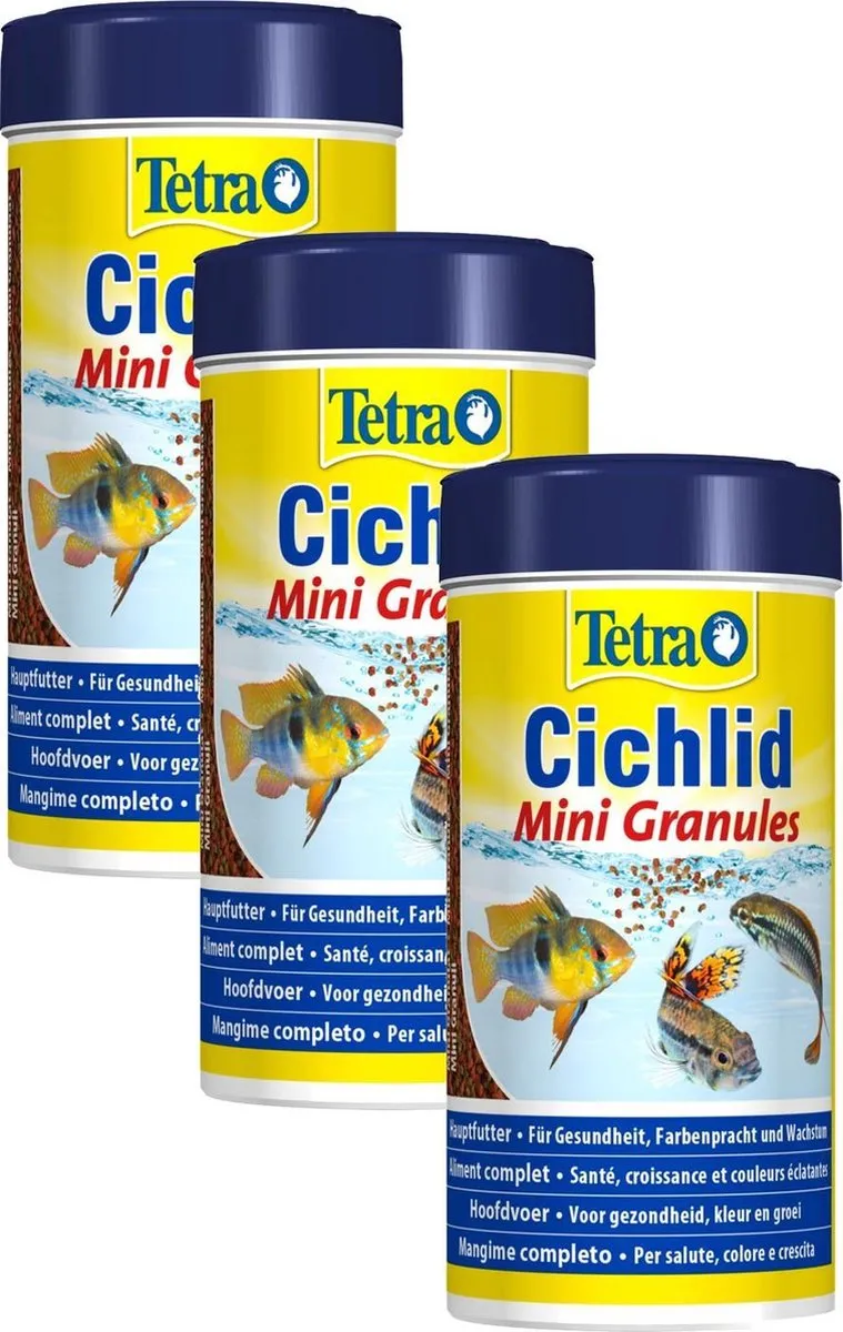 Tetra Cichlid Mini Granules Vissenvoer - 3x250ml