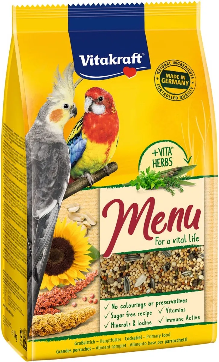 Vitakraft Valkparkieten Premium Menu Vogelvoer 3kg