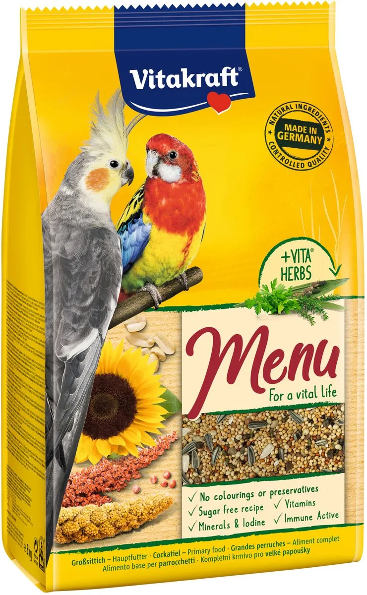 Vitakraft Valkparkieten Premium Menu Vogelvoer 3kg