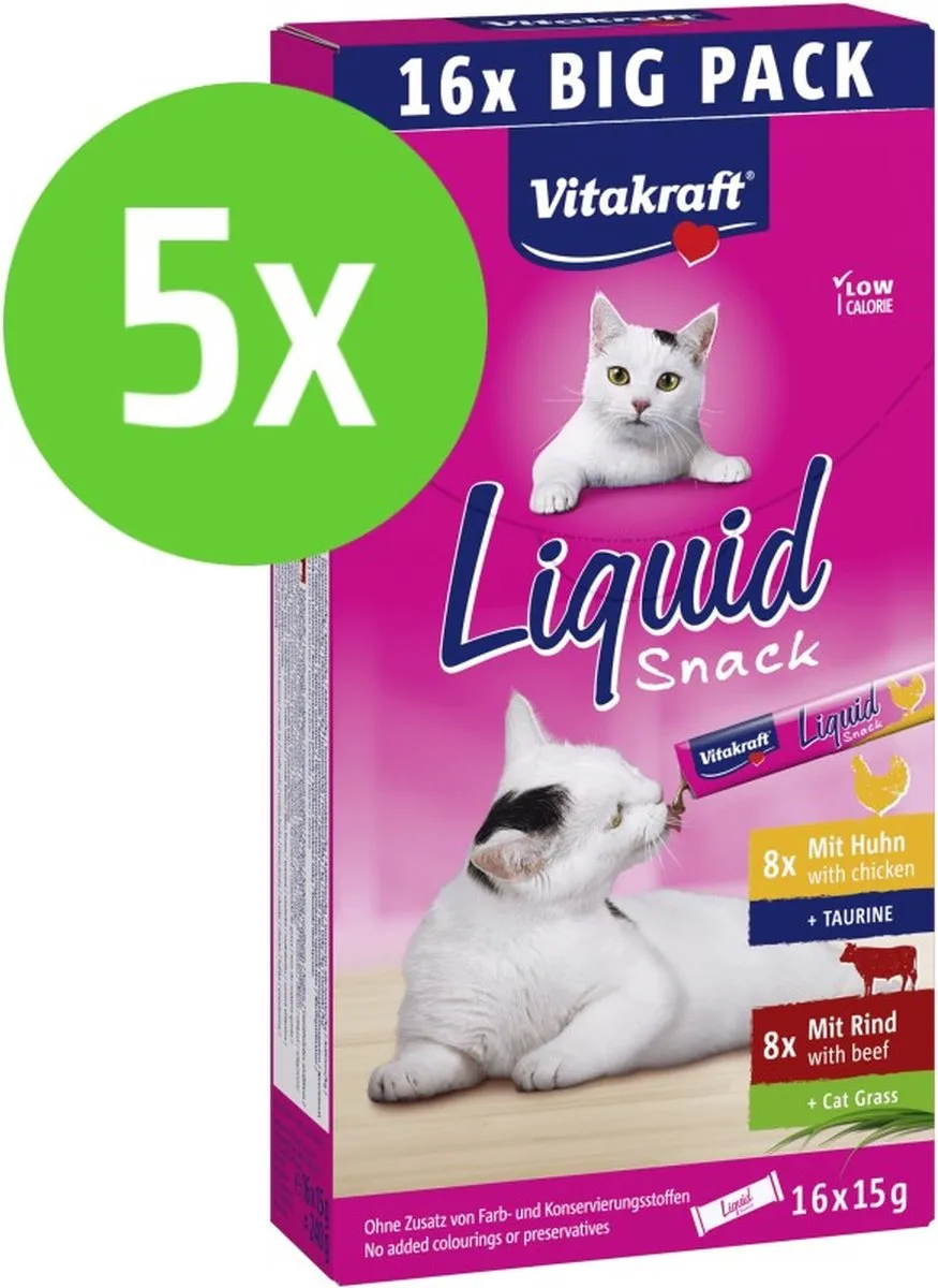 Vitakraft Liquid Snack - 80 Stuks (5x16)