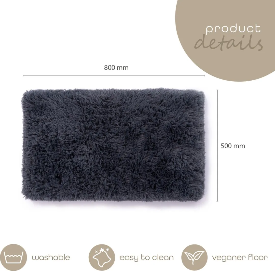 Paco Rabanne Comfortabel Ligkussen Honden & Katten 80x50x7cm - Antraciet