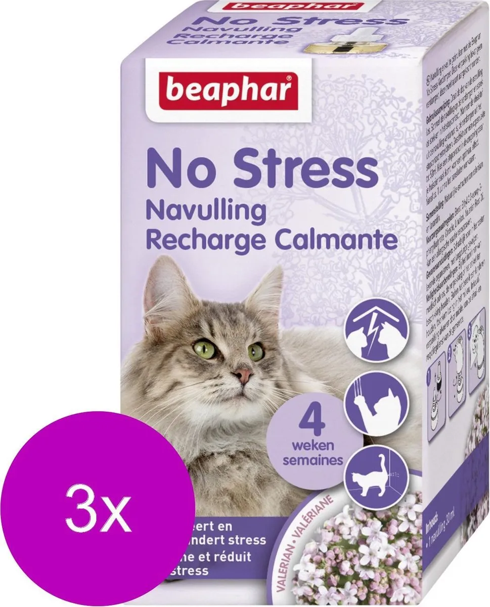 Beaphar No Stress Navulling Kat 3x30ml