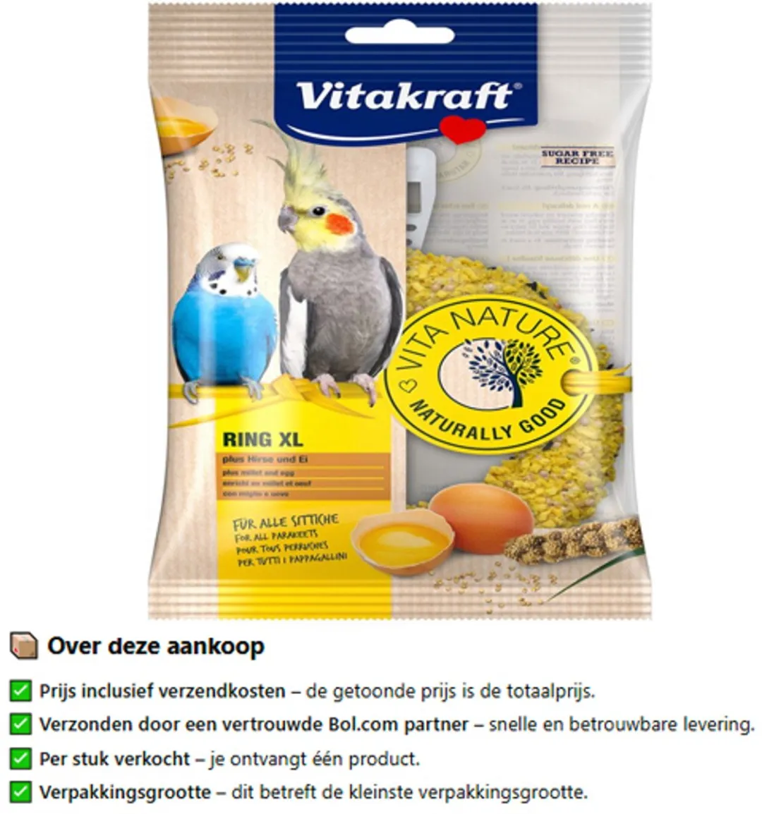 Vitakraft Ring Vogelsnack Ei 70g XL