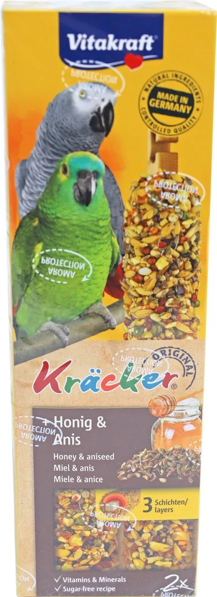 Vitakraft Dadel/Noot-Kräcker Papegaai 2 Stuks