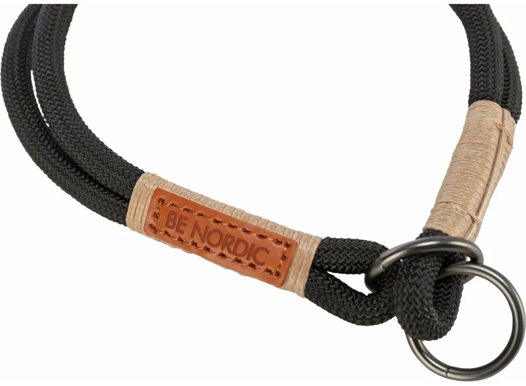Trixie Nordic Halsband Half-Slip - Zwart/Zand 55x1.3cm
