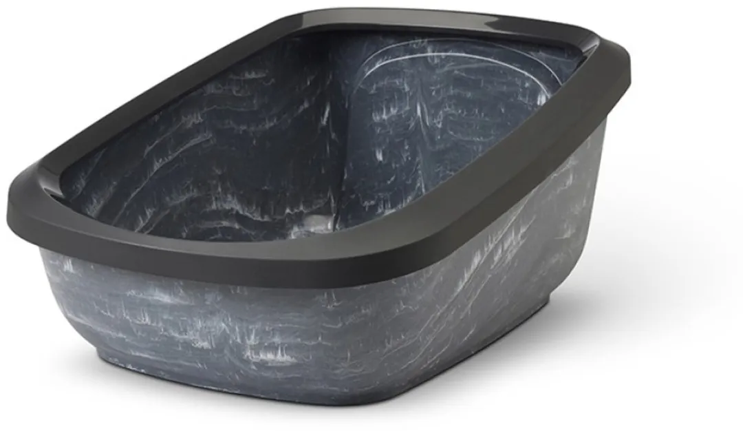 Savic kattenbak aseo jumbo marble grijs / zwart