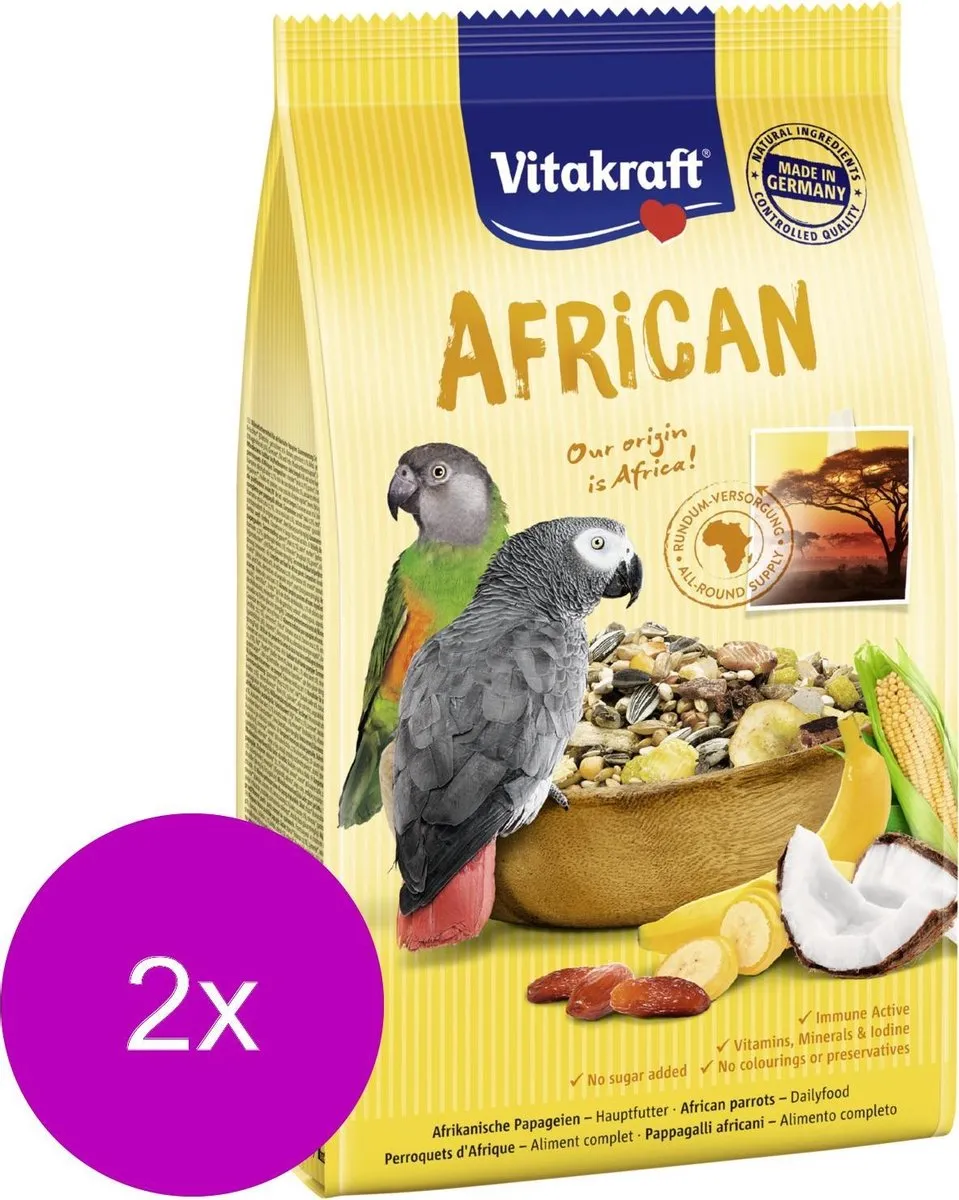 Vitakraft African Papegaaienvoer 2x750g