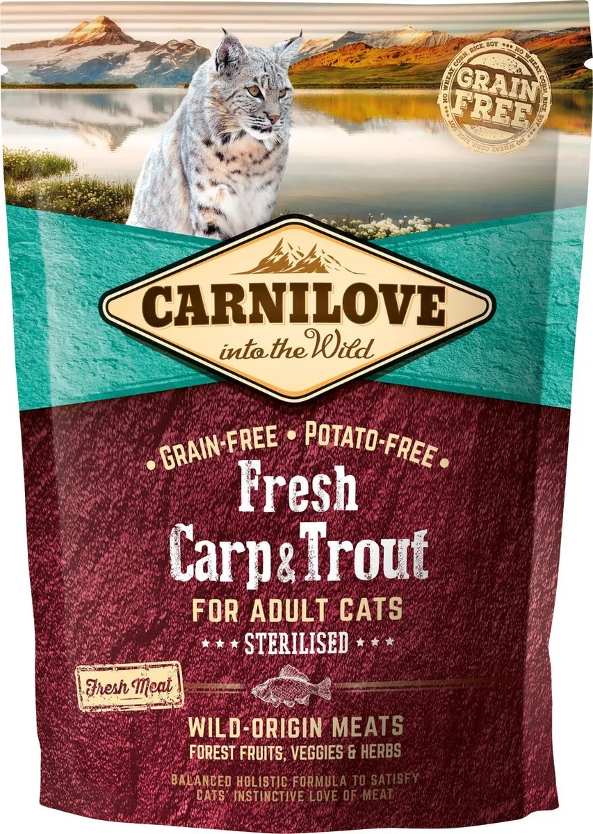 Carnilove Sterilised Kattenvoer Karper & Forel 2kg