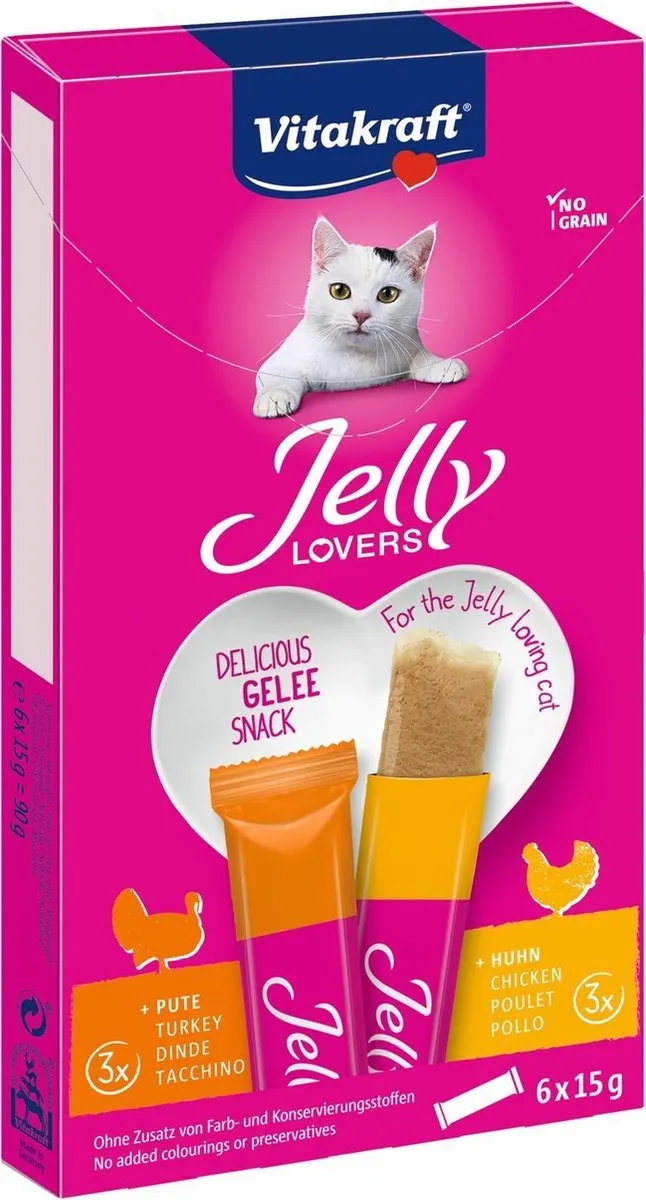 Vitakraft Kattensnack Jelly Lovers Kip & Kalkoen
