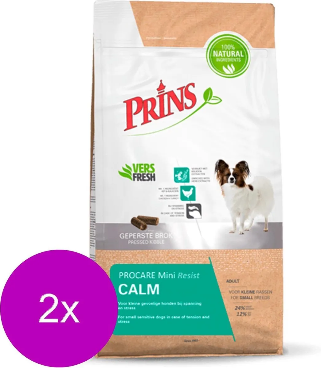 Prins Procare Resist Calm Mini Hondenvoer - 2x3kg Gevogelte