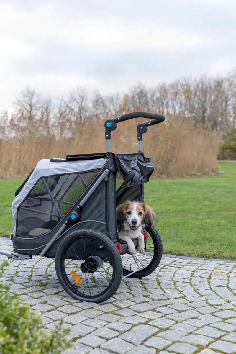 Trixie Hondenfietskar Opvouwbaar - 103x74x95cm - Grijs - afbeelding 2 van 6