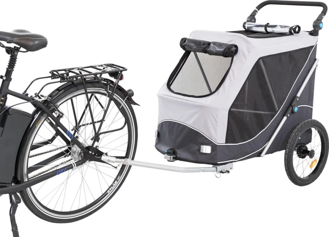 Trixie Hondenfietskar Opvouwbaar - 103x74x95cm - Grijs - afbeelding 6 van 6