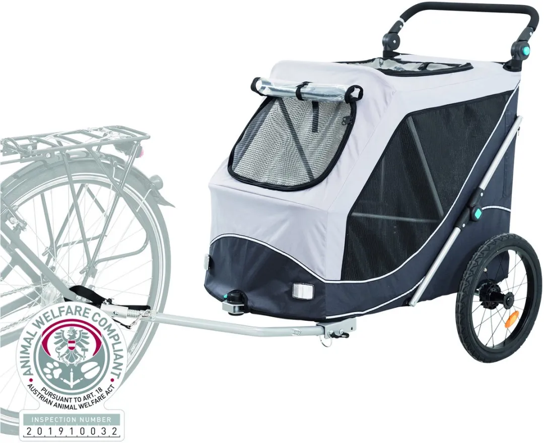 Trixie Hondenfietskar Opvouwbaar - 103x74x95cm - Grijs - afbeelding 4 van 6