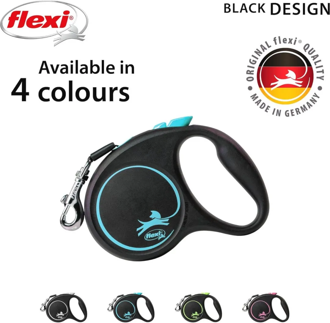 Flexi Intrekbare Hondenriem 5m - Zwart/Blauw