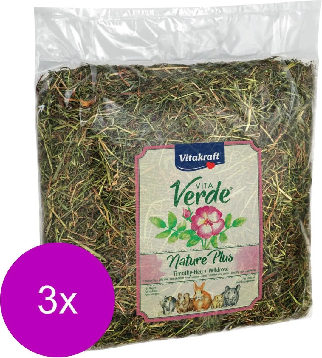 Vitakraft Vita-Verde Hooi Wilde Rozen 3x500g