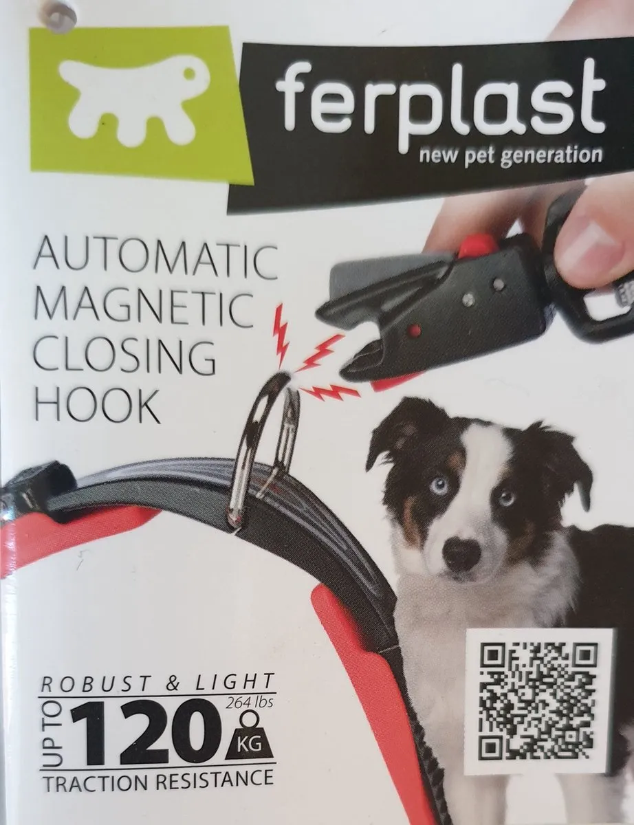 Ferplast Twist Matic Hondenlijn 12mm - 110cm Groen-Blauw