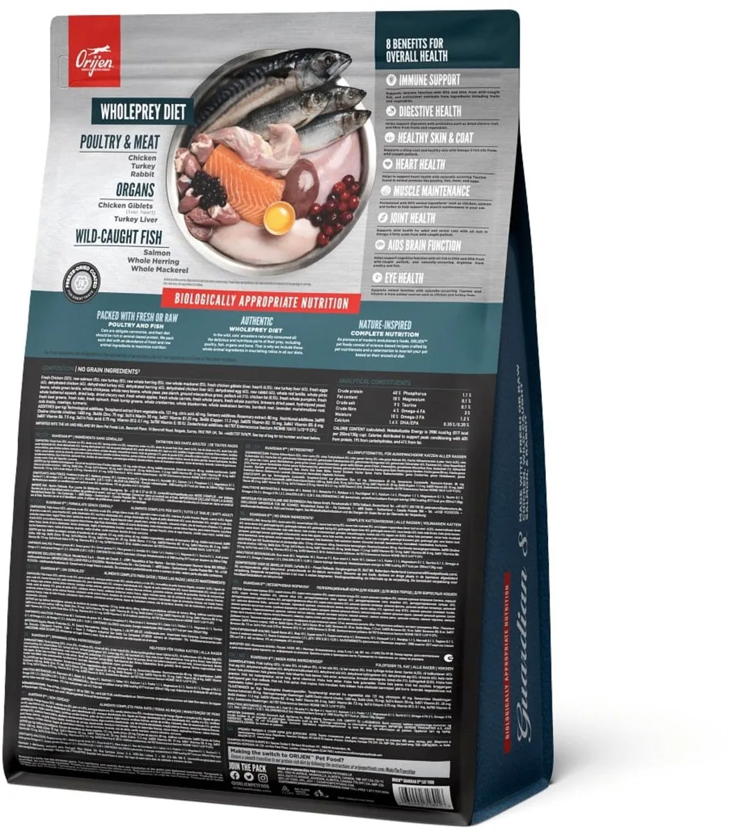 Orijen Guardian 8 Kattenvoer Kip Kalkoen Zalm 1.8kg