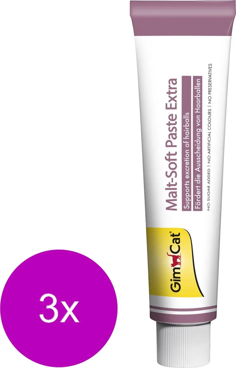 GimCat Malt-Soft Pasta Extra Kattensnack - 3x200g