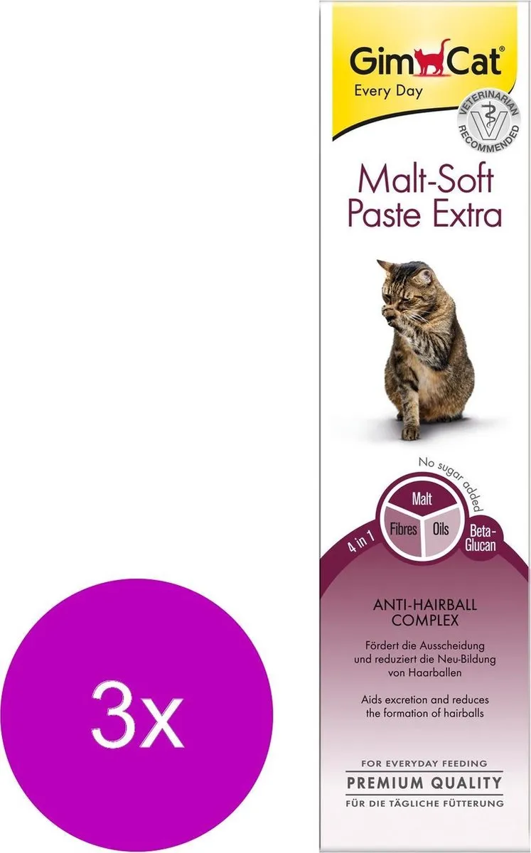 GimCat Malt-Soft Pasta Extra Kattensnack - 3x200g