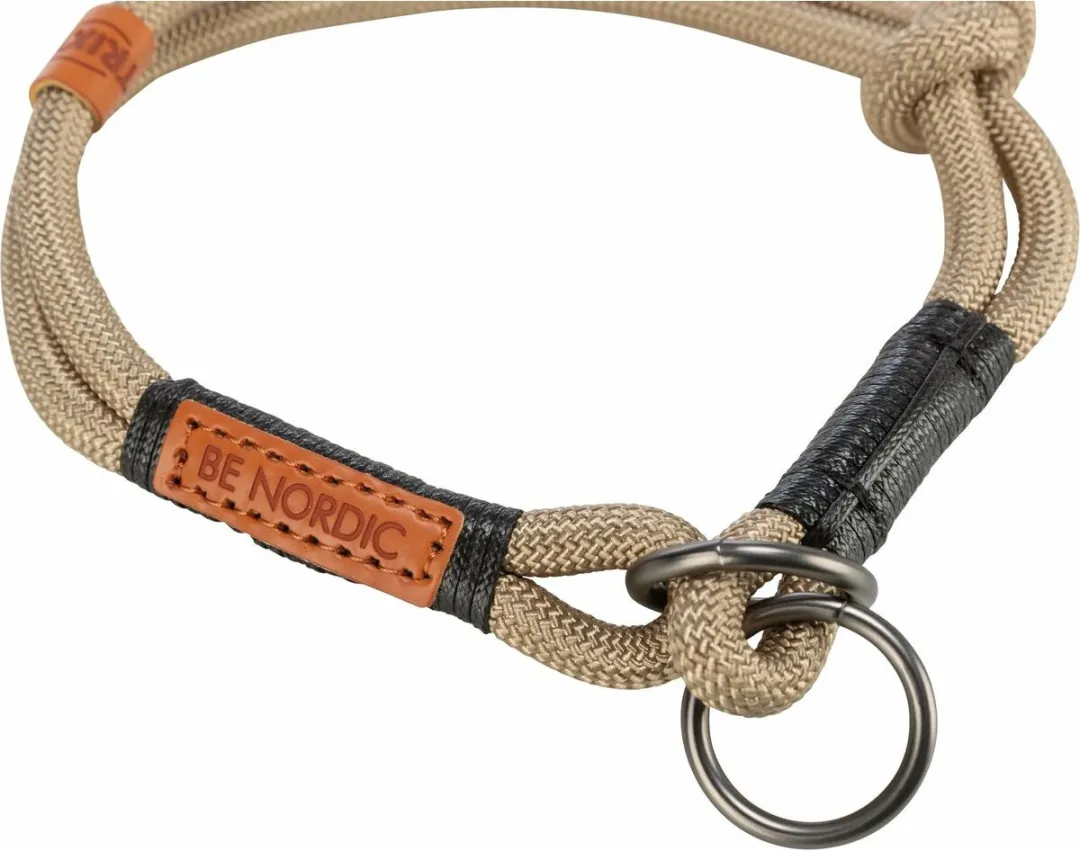 Trixie Nordic Halsband Half-Slip - 35x0.6cm - Zand/Zwart