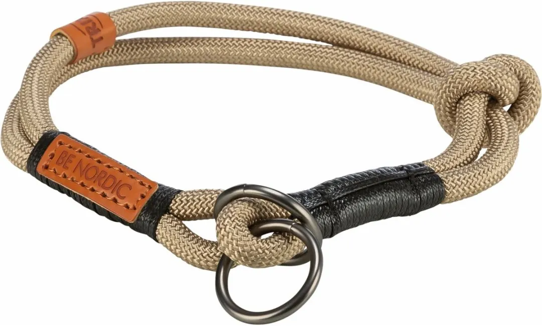 Trixie Nordic Halsband Half-Slip - 35x0.6cm - Zand/Zwart