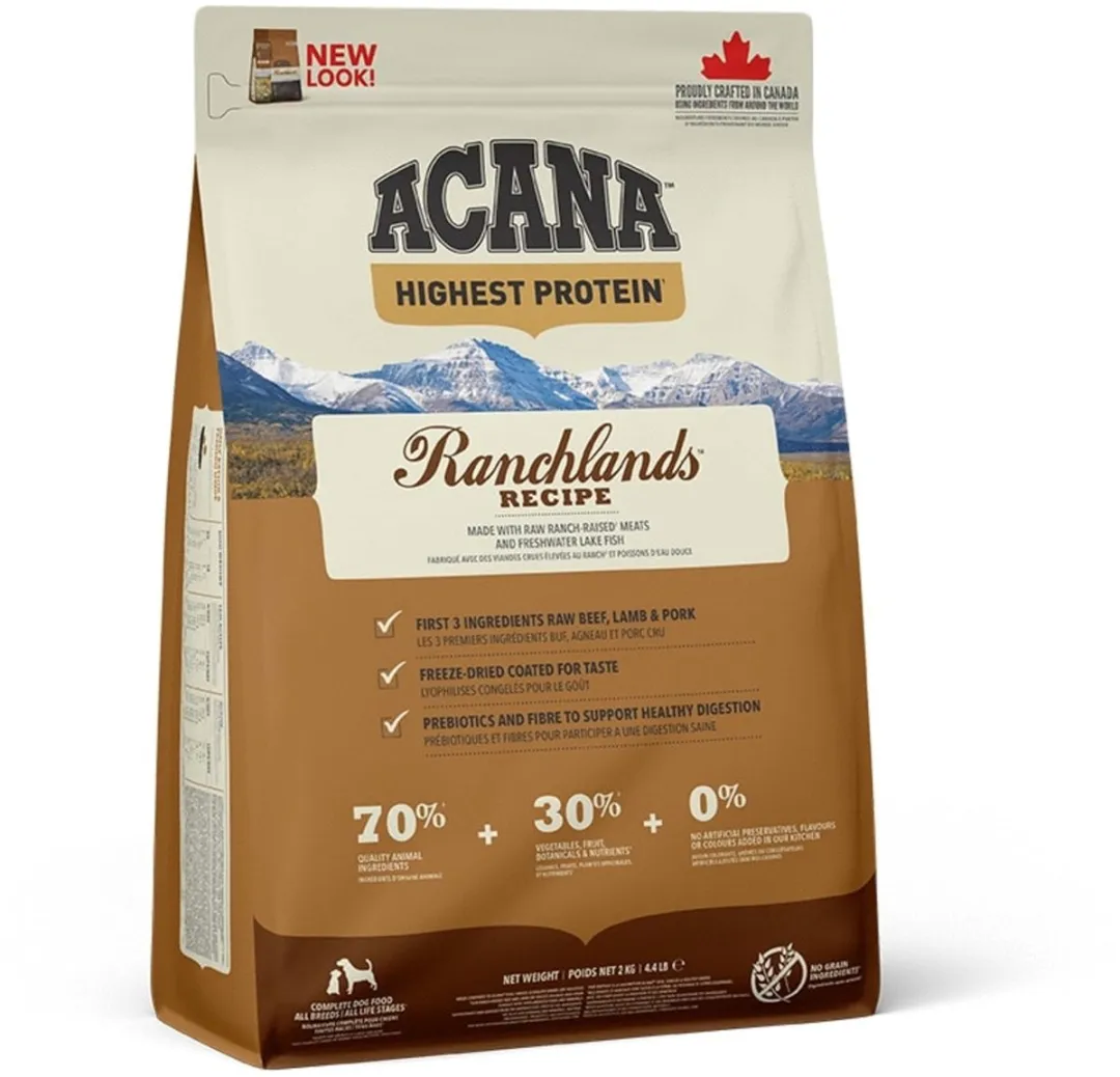 Acana Regionals Ranchlands Hondenvoer - Rund, Lam & Varken 2kg