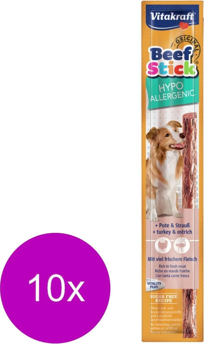 Vitakraft Beefstick Hypoallergene Hondensnacks 10x12g
