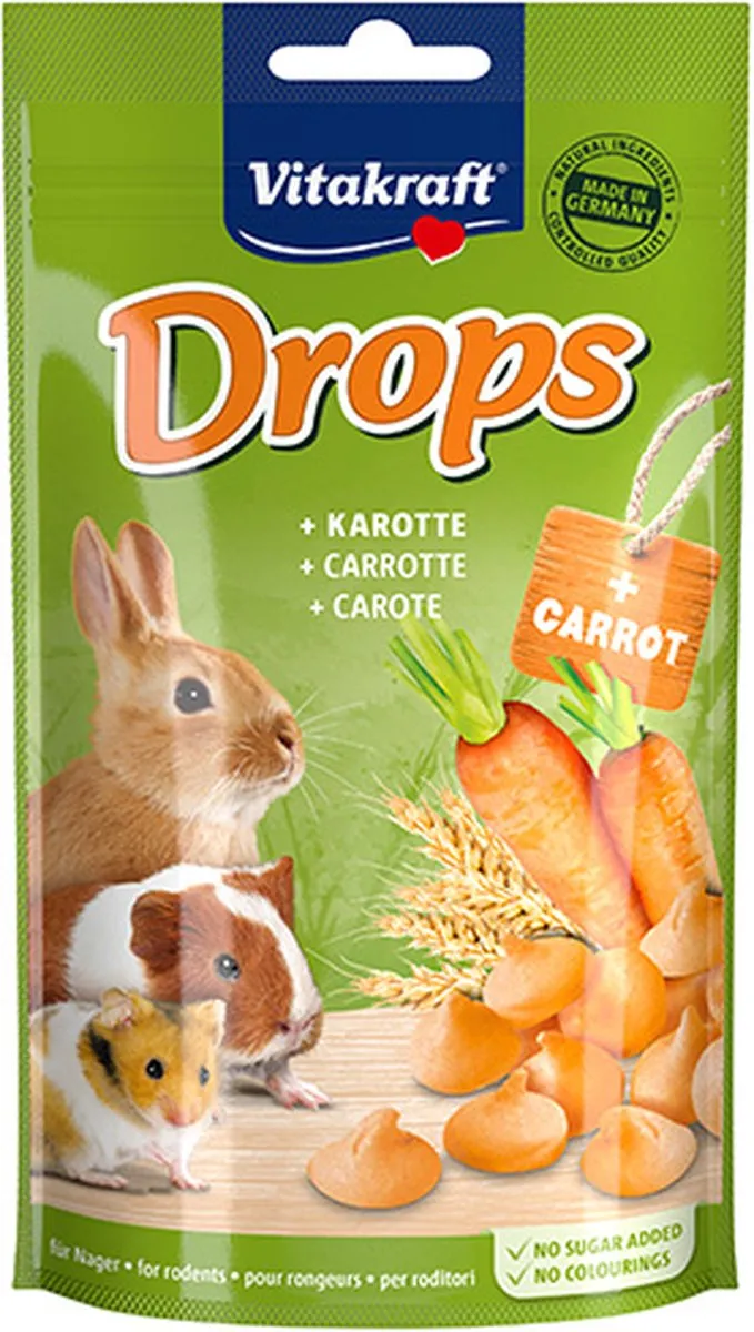 Vitakraft Drops met Wortel - 9x75g