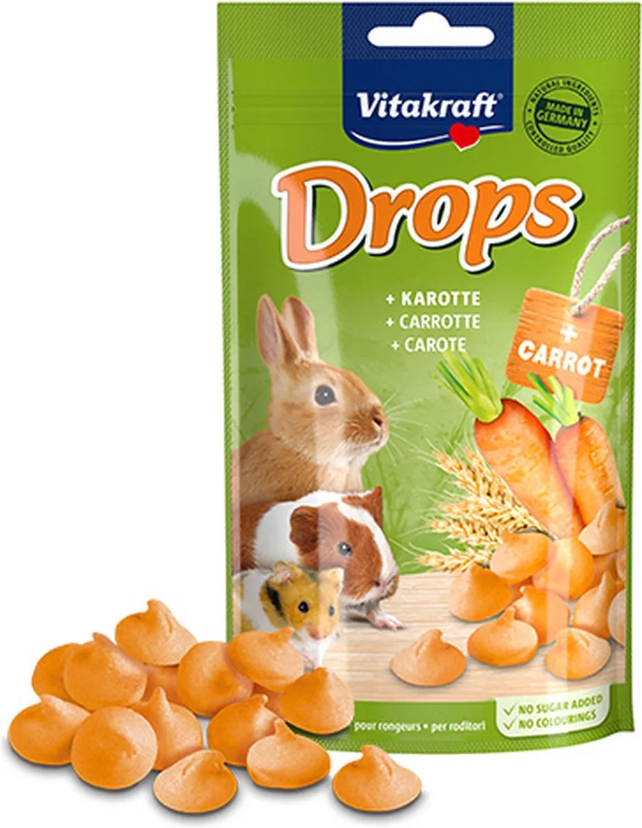 Vitakraft Drops met Wortel - 9x75g