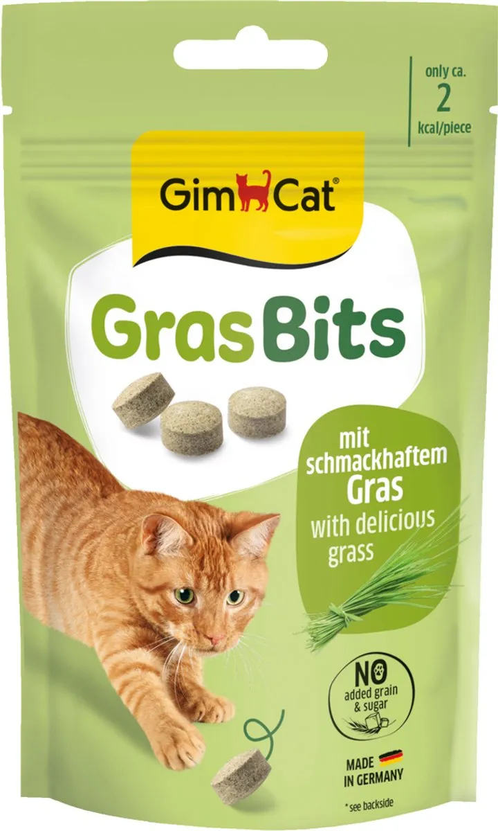 GimCat Gras Bits Kattensnack 40g - afbeelding 6 van 6