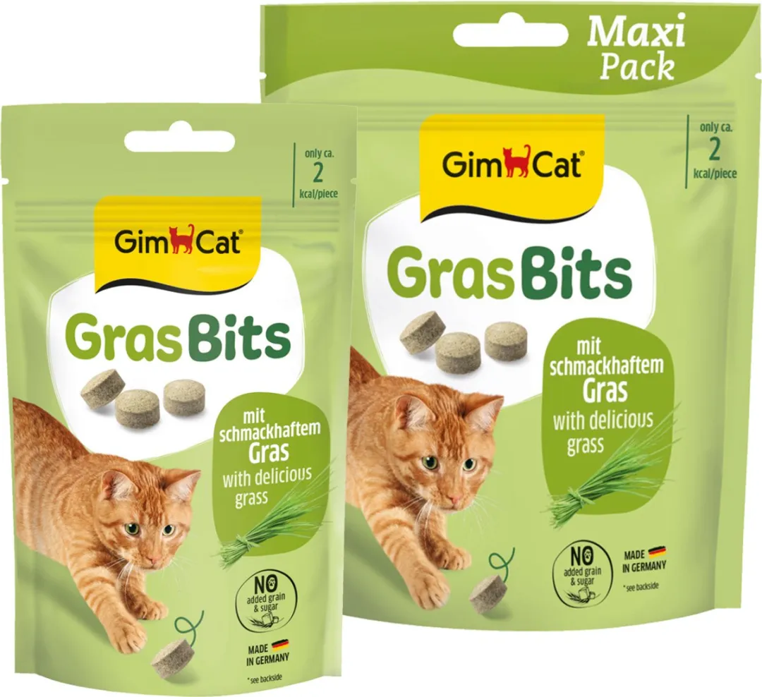 GimCat Gras Bits Kattensnack 40g