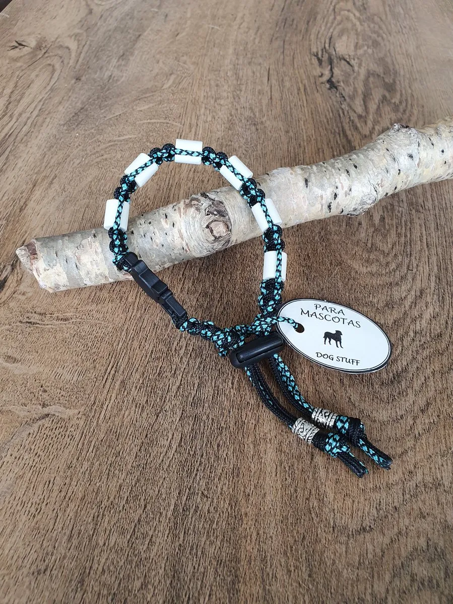 De kleine Dierenwinkel Anti-Tekenband Kat EM Kralen Blauw