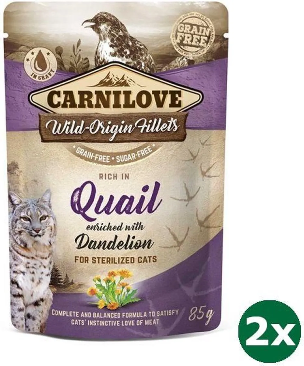 Carnilove Quail Kattenvoer 2x24x85g