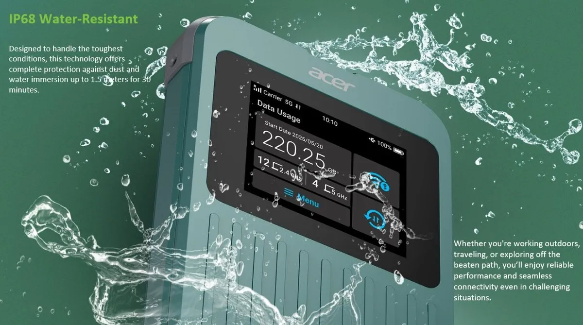 Acer Connect M4E FF.G2ZTA.001 Portable Mifi Router 5G - Groen