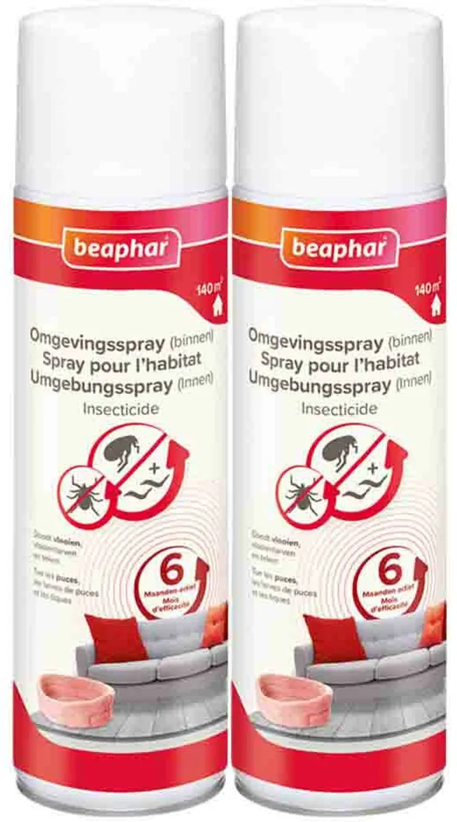 Beaphar Vlooienmiddel Omgevingsspray 2x500ml