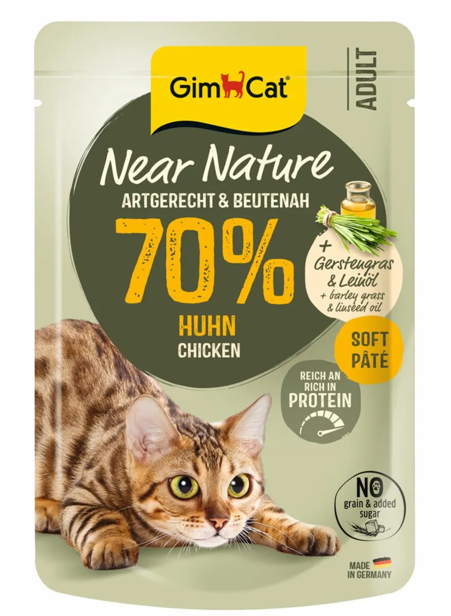 GimCat Near Nature Kattenvoer Kip - 16x85g