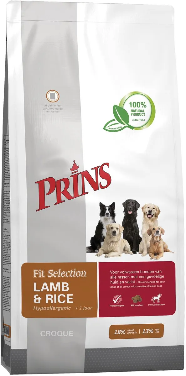 Prins Fit Selection Lamb & Rice Hondenvoer 2kg
