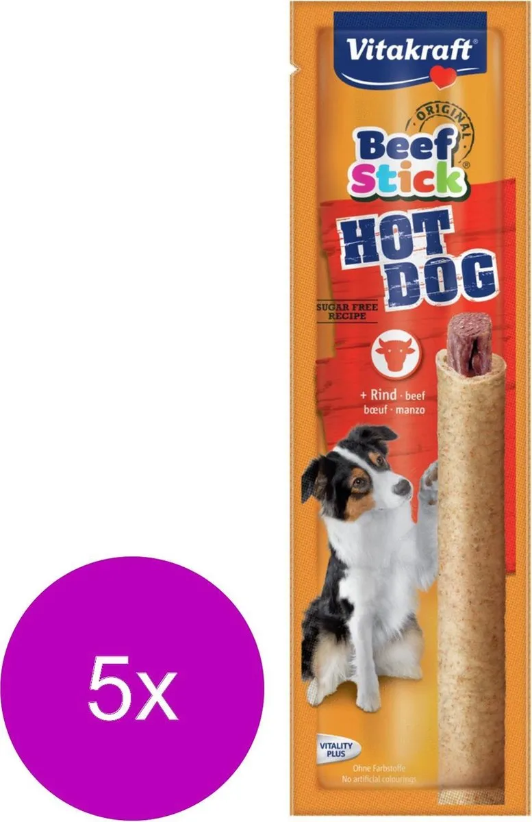 Vitakraft Beefstick Hot Dog Rund - 5x30g
