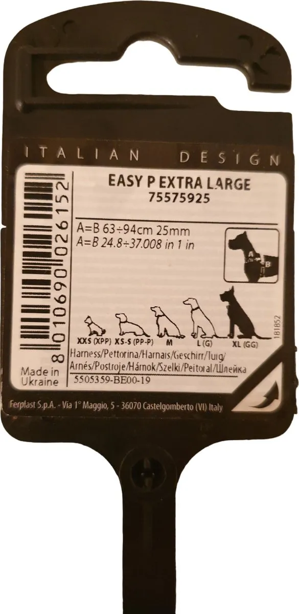 Ferplast Easy P Harnas - Donkerblauw XL - afbeelding 6 van 6