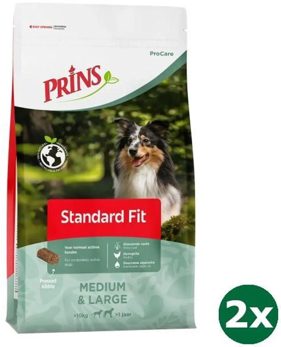 Prins ProCare Standaard-Fit Hondenvoer 2x12kg