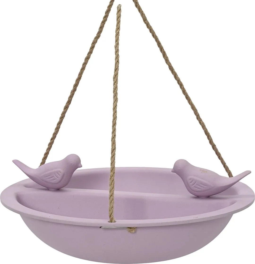 Decoris Vogelhuisje Vogelbad Bamboe - Lila Paars