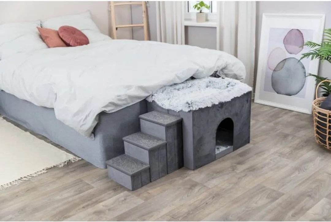 Trixie Hondenmand Harvey Met Trap - 119x50x47cm - Grijs/Wit