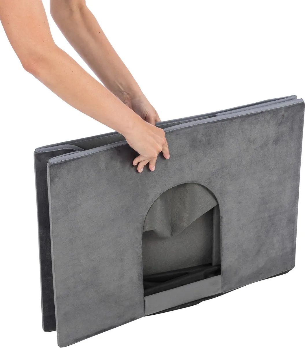 Trixie Hondenmand Harvey Met Trap - 119x50x47cm - Grijs/Wit